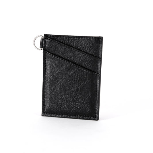 Black Vegan Leather Slim Wallet